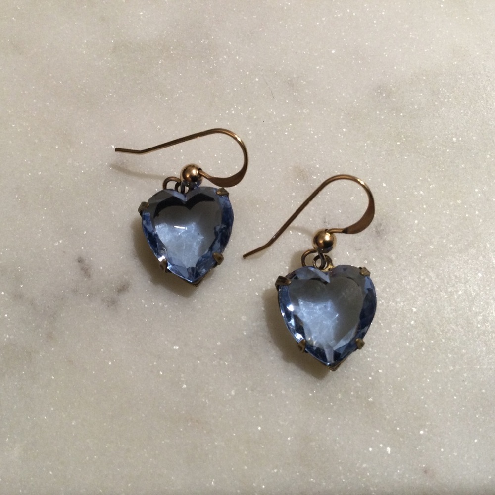 Valentine Blue Heart Earrings